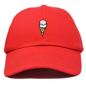 Dalix Double Scoop Ice Cream Embroidered Mens Cotton Dad Hat Baseball Cap - 1 of 4