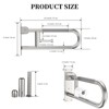 Itopfox Flip-Up Grab Bar with Paper Holder, Anti-Slip Support Rail, U Shaped Stainless Steel Handicap Safety Handrails for Disabled Elderly Pregnant - 2 of 4