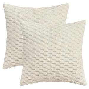 REGALWOVEN Soft Fuzzy Plush Decorative Throw Pillow Covers for Sofa Couch Bed Living Room 2 Pcs - 1 of 4