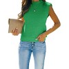 Womens Cap Sleeve Pullover Sweater Knit Tank Tops Crew Neck Sweater - 3 of 4