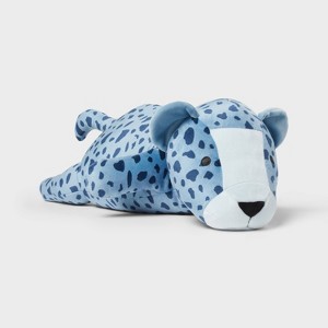 Cheetah Weighted Plush Kids' Throw Pillow Blue - Pillowfort™ - 1 of 4