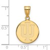 Black Bow Jewelry 10k Yellow Gold Indiana Hoosiers NCAA Medium Pendant - 2 of 3