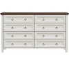 HDZNVF Farmhouse 8 Drawers Dresser Chests For Bedroom, Wood Rustic Tall Chest Of Drawers - 2 of 4