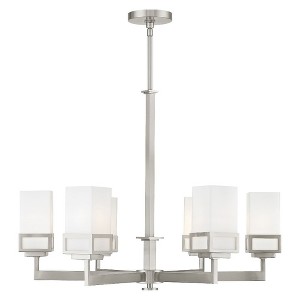 Livex Lighting Harding 6 - Light Chandelier in  Brushed Nickel - 1 of 4