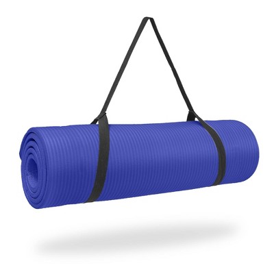 Pure Fitness Deluxe Yoga Mat - Iris Blue (12mm)