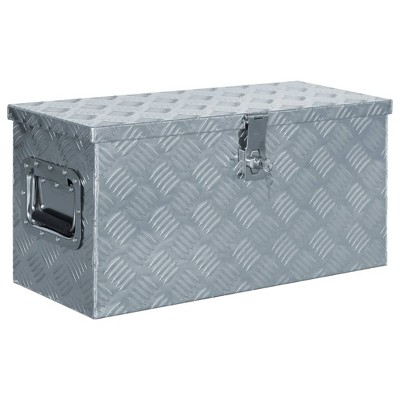 vidaXL Aluminum Box 24.2"x10.4"x11.8" Silver