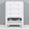 24" White Bathroom Vanity with Sink, Freestanding Solid Wood & MDF Cabinet with Drawer and Open Shelf, Ceramic Top - 3 of 4