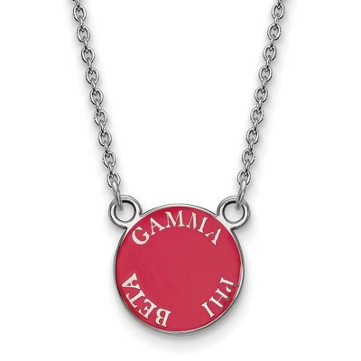 Black Bow Jewelry Sterling Silver Gamma Phi Beta Greek Life Necklace 18 Inch