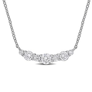 EVERLY JEWELRY | Sterling Silver 1 CT TW Lab Grown Diamond Necklace With Chain, 17-inch - 1 of 4