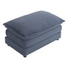 NicBex Couches for Living Room 149.6" Modular Sectional Sofa L-Shape Corduroy Upholstered Sofa Couch with Side Storage Pockets and Ottoman, Blue - 2 of 4