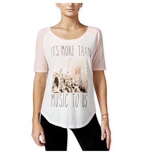 Hybrid Womens More Than Music Graphic T-Shirt, Off-White, Small - 1 of 1