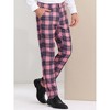 INSPIRE CHIC Men's Casual Flat Front Stretch Business Plaid Pattern Pants - 2 of 4