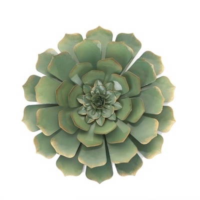 11.75" Metal Wall Succulent Green - Ultimate Innovations