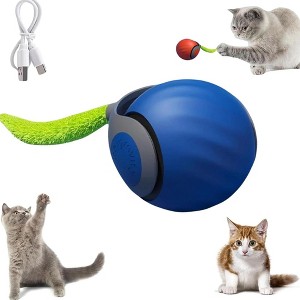 ZACHVO Interactive Cat Toy Ball with Tail 2 Speed Settings Pet Safe for Indoor and Outdoor Play - 1 of 4
