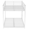 Kumasinova Modern Full-Over-Full Bunk Bed, Low Bunk Metal Bed Frame with Built-In Ladder, Full-Length Guardrails for Small Bedrooms/Family Spaces - 3 of 4