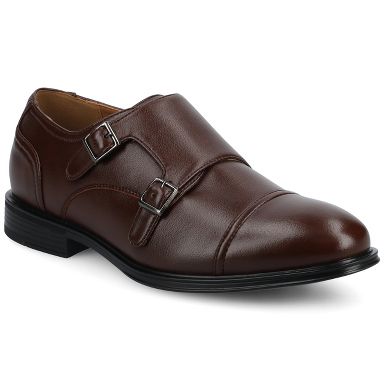 Vance Mens Dillon Cap-toe Double Monk Strap Dress Shoe  display picture 3