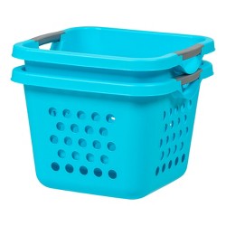 Home Logic 1.8-Bu Large-Capacity Hip Grip Laundry Basket W 