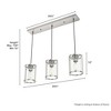 Hunter Fans 9" Astwood Ceiling Light Polished Nickel - 3-Light Linear Cluster Pendant for Transitional & Farmhouse Spaces - 3 of 4