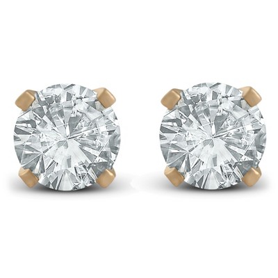 Pompeii3 7/8ct Diamond Studs 14K Yellow Gold