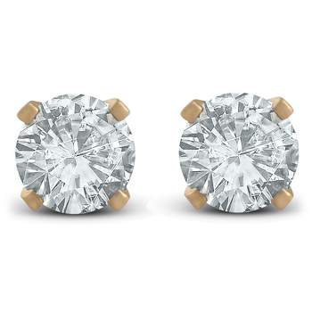 Polar Fire 9ct Gold Diamond Stud Earrings - 17pts per pair - D5543