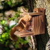 Snynuxx Squirrel Feeder Table, Wooden Squirrel Picnic Table Feeders for Outdoors, Funny Squirrel Feeder Nuts Bar Corn Cob with Soild Structure (Brown) - 4 of 4