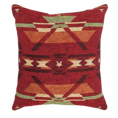 20 Inch Decorative Pillow – Flame Tapestry Design by Manual Woodworkers and Weavers