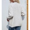 Womens Knit Cardigan Long Sleeve Button Down Casual Cardigan Open Front Sweater Cardigan with Pockets - 2 of 4