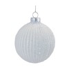 Glitter Ribbed Glass Ornament (Set of 12) - 2 of 4