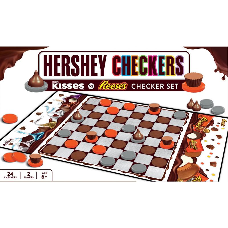 MasterPieces Officially licensed Hershey Checkers Board Game for Families and Kids ages 6 and Up, 1 of 7