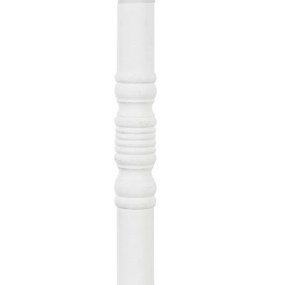 Colonial Turned Base Round Pedestal Table in Distressed White