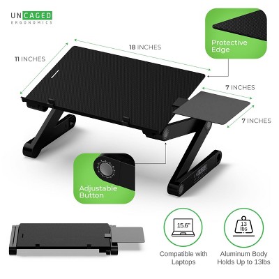 Black Adjustable Aluminum Keyboard and Mouse Platform