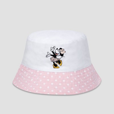 Toddler Girls' Minnie Bucket Hat: Cotton Canvas, Pull-On, Movie Logo, Unlined, Spot Clean, One Size Fits Most