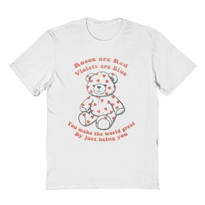 Social Collective Men's Roses Are Red  Valentines Day Short Sleeve Graphic Cotton T - 1 of 3