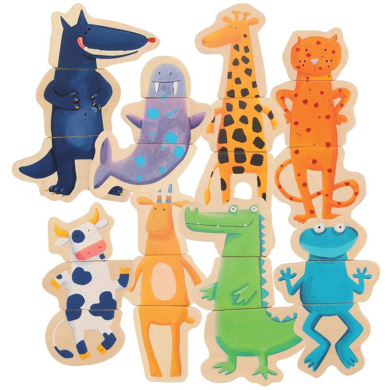 Djeco Magnetic Animal Puzzle Set - 14 Silly Animal Puzzles, 2 of 5