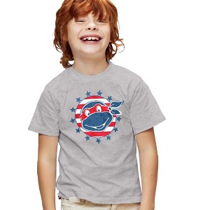 Teenage Mutant Ninja Turtles 4Th Of July Headshot Kids T Shirt For Youth, Athletic Heather - 1 of 4