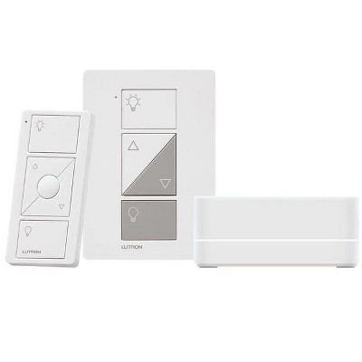 Lutron Caseta Smart Start Kit for Lamps, Plug-In Lamp Dimmer with Smart Bridge and Pico remote, Works with Alexa, Apple HomeKit, and the Google Assistant | P-BDG-PKG1P | White