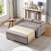 NicBex 55.9 Inch Sofa Bed,Modern Convertible Loveseat with 3 USB Ports & 2 Side Pockets & 2 Cup Holders,Small Couch for Living Room - 3 of 4