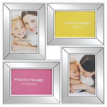 Northlight 14.25" Silver Square Collage Glass Encased Picture Frame