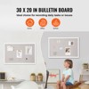 VEVOR 30"x20" White Cork Board with Linen Surface – Stylish Wall-Mounted Bulletin Board, Elegant & Functional Noticeboard - 3 of 4