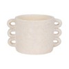 Pottery and Cement Planter with Unique Multi-Loop Handle Design, Stylish Contemporary Accent For Home Décor - 2 of 4