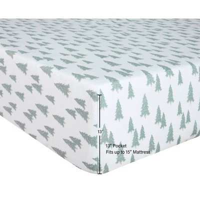 Holiday Forest King White Microfiber Sheet Set
