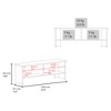 47.4 inch Particle Board TV Stand Entertainment Center with Door, Open Storage, and Scratch-Resistant Surface for Living Room and Bedroom - 3 of 4