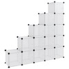 vidaXL Storage Cube Organizer with 15 Cubes and Doors Transparent PP - 2 of 4