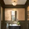 Rennnsan Trisvelle 14"W 1-Light Mushroom Milk Glass Classic Dimmable Flush Mount in Gold - 2 of 4