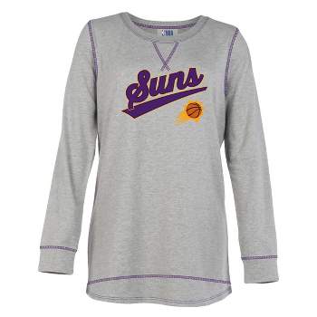 NBA Phoenix Suns Women's Gray Long Sleeve Team Slugger Crew Neck T-Shirt