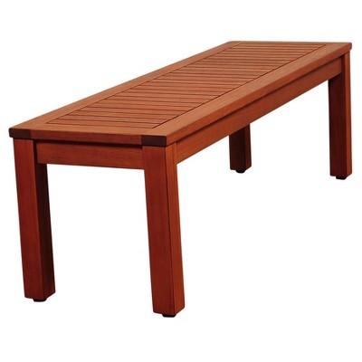 Richfield Outdoor Eucalyptus Wood Bench - International Home Miami