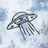 Dalix UFO Embroidered Washed Crewneck Sweatshirt Long Sleeve Fleece Cotton Mens - 2 of 4