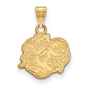 Black Bow Jewelry 10k Yellow Gold North Carolina Tar Heels NCAA Small Pendant - 1 of 3