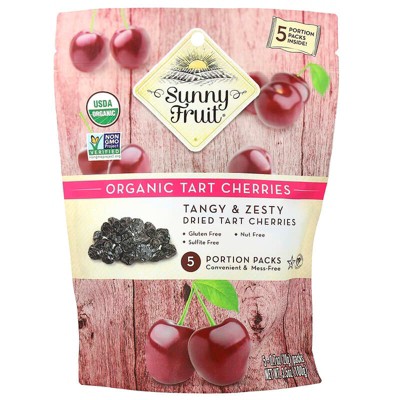 Sunny Fruit, Organic Dried Tart Cherries, 5 Portion Packs, 0.7 oz