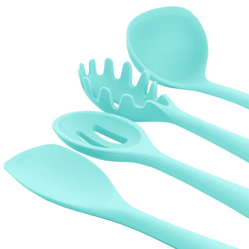 MegaChef Light Teal Silicone Cooking Utensils, Set of 12, 5 of 8